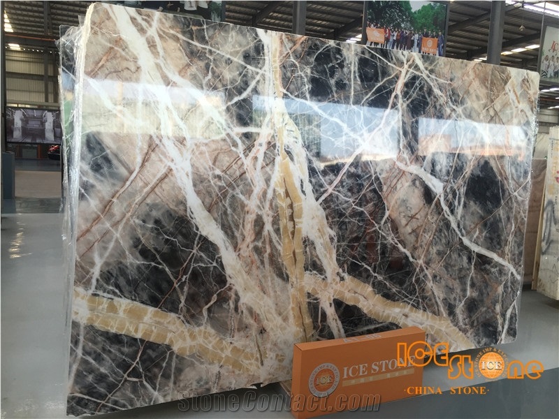 Chinese Black Jungle Marble,Bookmatch,Good for Project,Slab Available