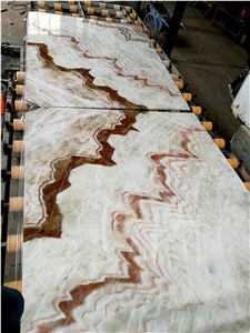 Colorful Onyx Rainbow Onyx Polished Slabs&Tiles Bookmatch Factory