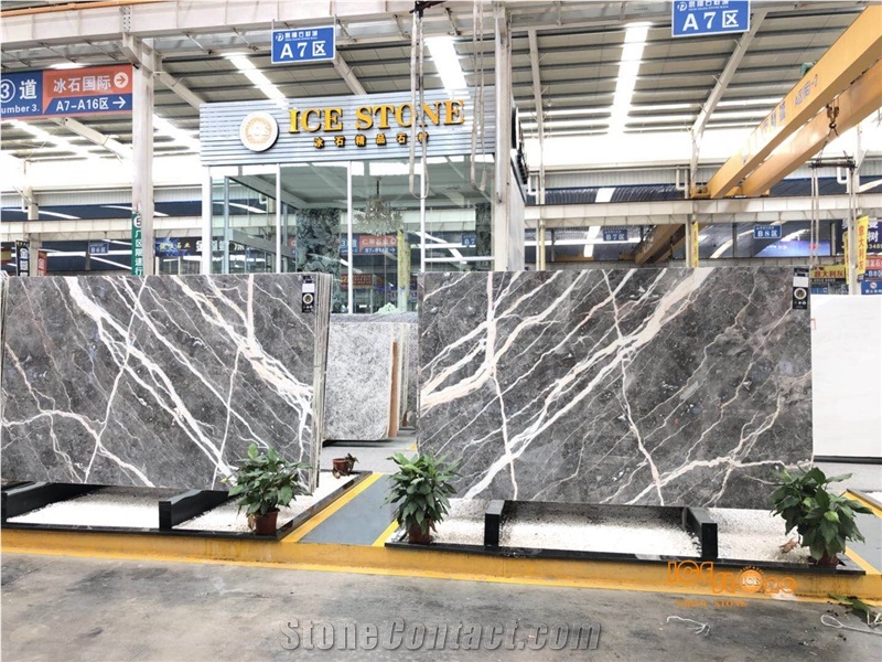 Own Quarry Special Luxury Grey Marble with Littlle Onyx Vein