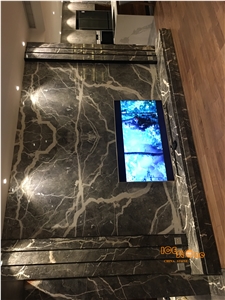 Own Quarry Special Luxury Grey Marble with Littlle Onyx Vein