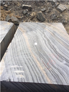 Silver Wave Marble- Black Forest Brown Vein Marble Quarry Block