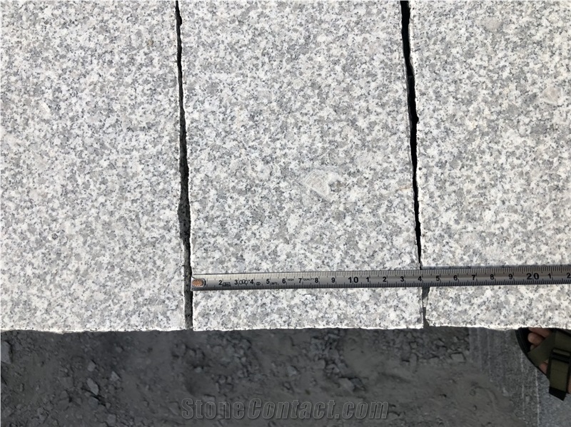 G603 Sesame White Padang Light Granite Cubes and Pavers Flamed,Cleft