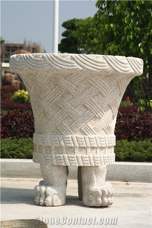 Western Style Natural Stone Flower Pot