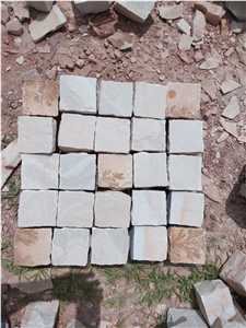 Fossil Mint Beige Sandstone Cobbles