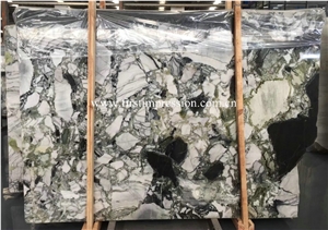 New Polished White Beauty Slabs&Tiles/Ice Connect Marble/Green Jade