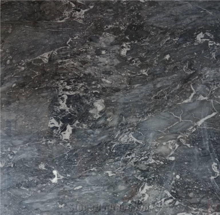 Vietnam High Quality Dark Grey Polished Marble Slabs & Tiles