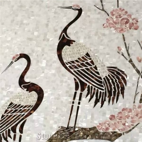 China Supplies Nature Shell Mosaic Art Craft Mural for Wall Decor