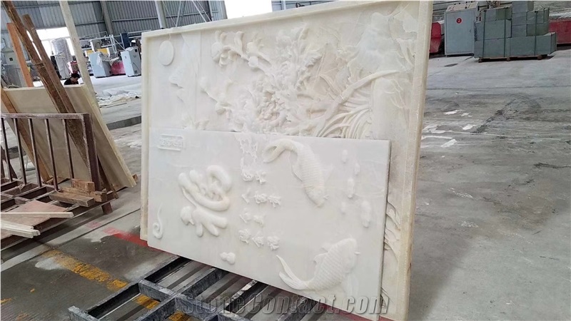 Relief Marble Carving Etching, Cnc Art Carving Wall,Limestone