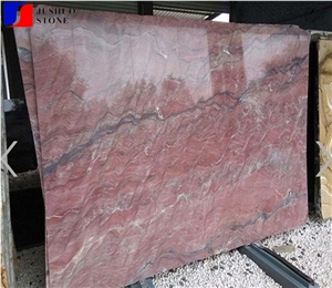 Brazil Quarry Iron Red Granite Slab with Factory Price for Wall Clads