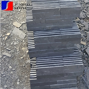 China Factory Lai Chau Black Slate,Ocean Black Wall Cladding Tiles