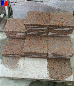 Flamed Cengxi Red G562 China Hong Granite Cube Pavement Road Setts