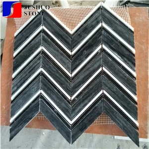 Multi Color Polished Stone Mosaic Tiles and Wall Cladding Panel Pavers