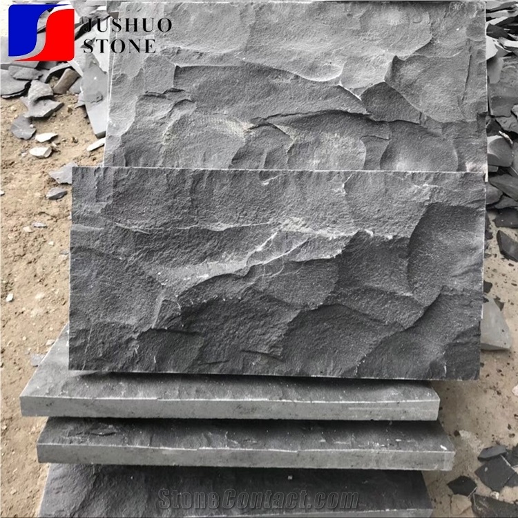 Natural Split Zangpu Basalt,Zhangpu Black Mushroomcladding Wall Tile