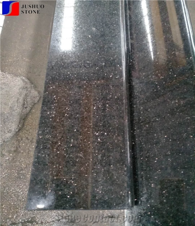 Polished Black Galaxy Granite Bench Top,Kitchen Bar Top