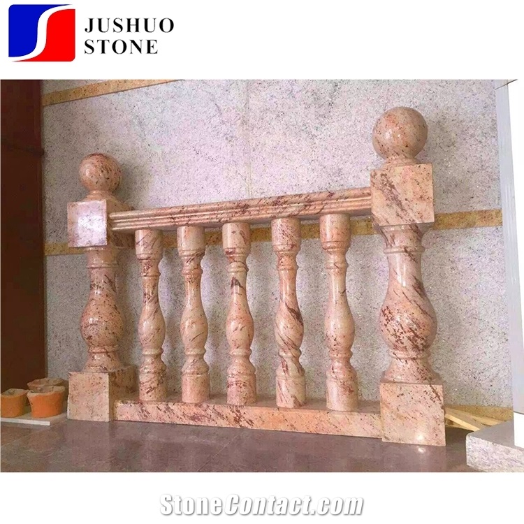 Polished Indiano Golden Granite,Indian Gold,Indiana Gold Column Rails