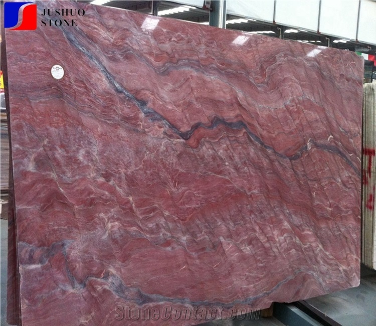 Polished Iron Red Granite Slabs