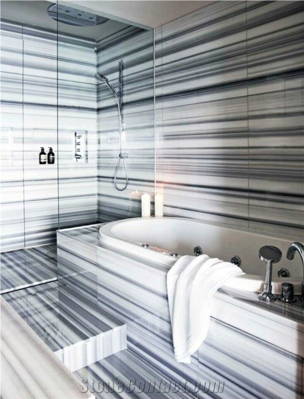 Marmara Blue Vein Marble Machine Cut to Size Tiles Bathroom Walling