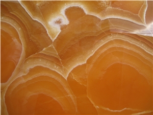 Naranja Orange Onyx Slab Translucent Golden Stone Cut to Size Floor Tiles