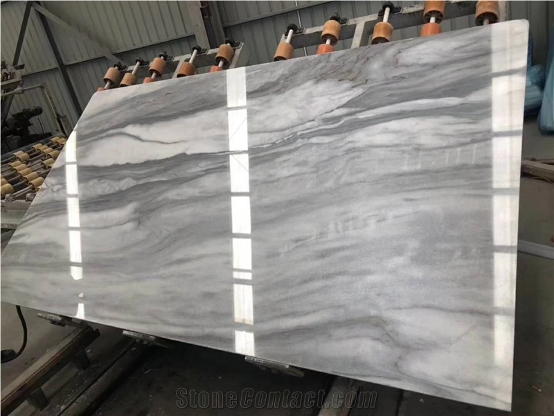 Cloudy White Marble Slabs, Tiles, Cut to Sizes