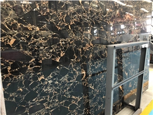 Athens Portopo Black Marble Slab&Tile for Kitchen/Bathroom/Wall/Floor