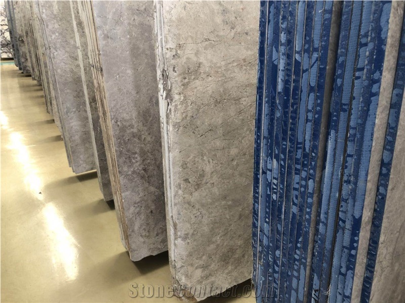 Galaxy Grey Marble Polished Slab/Tile/Cut to Size for Tv Set Cladding