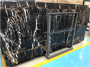 High Quality Afghanistan Portoro Black Marble Slab&Tile for Floor&Wall
