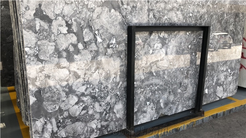 Karst Grey Marble Polished Slab/Tile for Kitchen/Bathroom/Floor/Wall