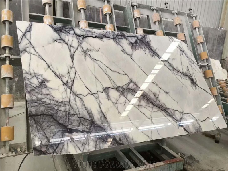 Lilac White Marble Polished Slab&Tile for Kitchen/Bathroom/Wall/Floor