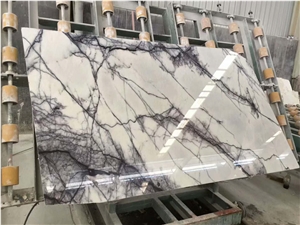 Lilac White Marble Polished Slab&Tile for Kitchen/Bathroom/Wall/Floor