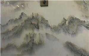 Mountain/Landscape Jade Polished Slab/Tile/Cut to Size for Floor&Wall