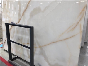 Natural Stone Snow White Jade Onyx Slab/Tile/Cut to Size for Wall