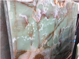Own Factory Ancient Green Jade Onxy Slab/Tile/Cut to Size for Wall