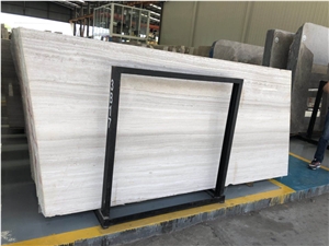 Own Factory White Wood Grain Serpeggiante Marble Slab for Floor&Wall