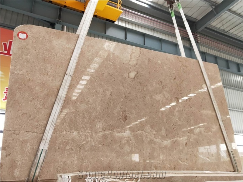 Polished Huantan Beige Marble Slab&Tile for Floor&Wall Tv Set Cladding