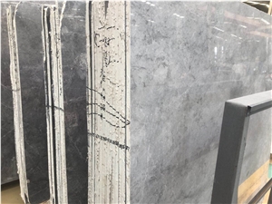 Polished Italy Silver Grey Marble Slab&Tile for Kitchen/Bathroom/Floor