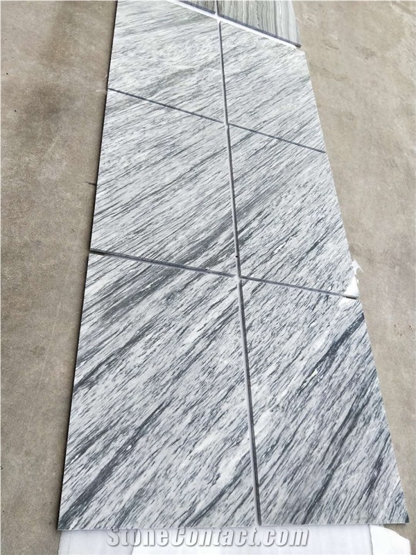 Polished Meteor Shower Grey Marble Slab&Tile for Tv Set Cladding