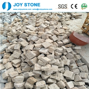 Chinese Yellow Granite G682 Driveway Paving Stone Cube Cobbles