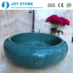 Exquisite Bathroom Wash Basin Green Marble