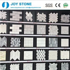 Fashion Design Natural White Marble Stone Mosaic Tile for Floor 30x30