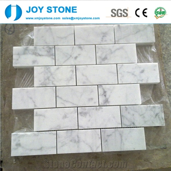 Fashion Design Natural White Marble Stone Mosaic Tile for Floor 40x40