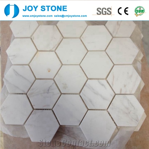 Fashion Design Natural White Marble Stone Mosaic Tile for Wall 40x40