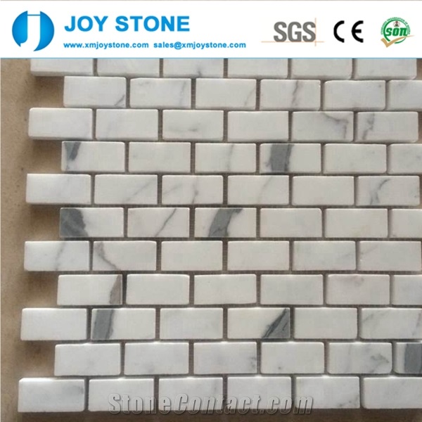 Fashion Design Natural White Marble Stone Mosaic Tile for Wall 60x60