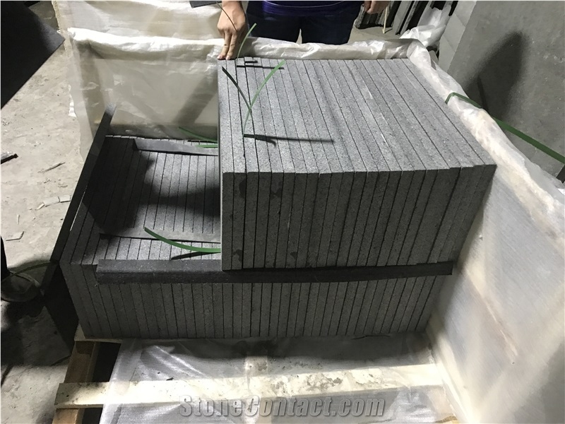 Fine Grain Flamed China Black Pearl G684 Granite 30x60cm Tiles