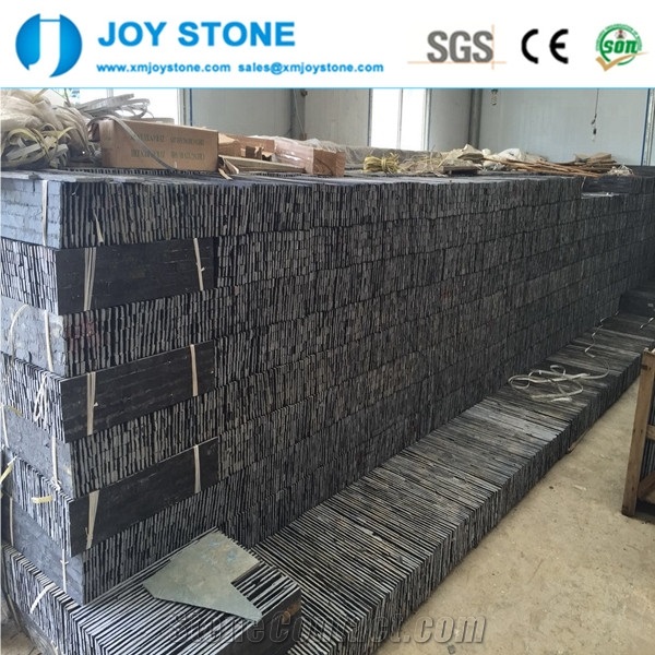 High Quality Chinese Hubei Black Slate Art Cultured Stone Feature Wall