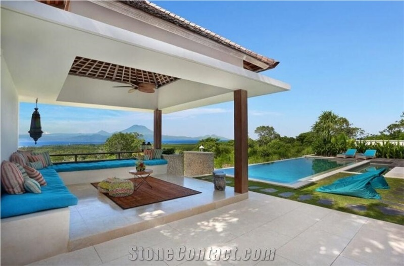 Bali White Limestone, Swimming Pool, Flooring Tiles, Wall Cladding