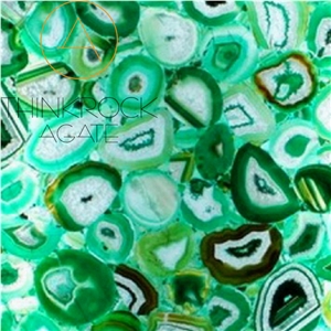 China Semi-Precious Green Gemstone Agate Slabs & Tiles