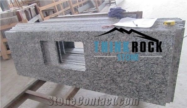 China Whole Sale Wave Spray White Granite Countertops