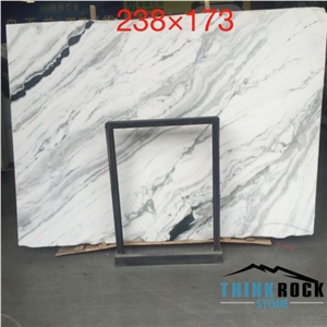 Edge-Finished Polished Panda White White Marble Wall Coverings