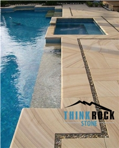 Factory Direct Sale Teakwood Yellow Travertine Wall Covering Tiles