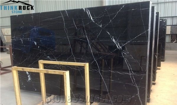 Guangxi Nero Margiua Black Marble Affordable Slab